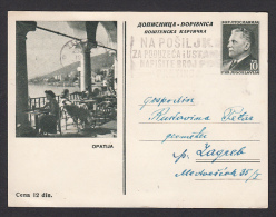 YUGOSLAVIA - CROATIA, Illustrated Postcard, Year 1955,  Opatija - Briefe U. Dokumente