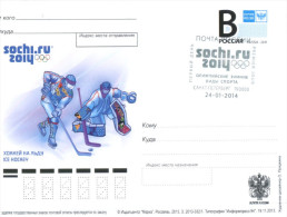 (408) Sochi - Winter Olympic Games Pre-paid Postcard - Ice Hockey + Extra FREE Bonus FDC Cover From Australia - Olympic Games