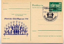 DDR P79-41-81 C173 Postkarte PRIVATER ZUDRUCK Weihnachtsmarkt Schwarzenberg Sost. 1981 - Privatpostkarten - Gebraucht