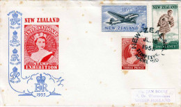 NEW ZEALAND 1955, Beautiful Rare 3 X Postage On Letters To Holland, Schöne Seltene 3 Fach Frankierung Auf Brief ... - Poste Aérienne