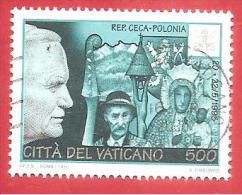 CITTA DEL VATICANO USATO - 1996 - Viaggi Di Giovanni Paolo II Nel 1995 - Repubblica Ceca, Polonia - £ 500 - S. 1060 - Usados