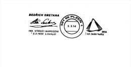 Czech Republic 2014 - Year Czech Muzic, 190 Years From Birth B.Smetana, Kaschet, Unapproved Postmark, NICE!! - Sonstige & Ohne Zuordnung