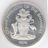 BAHAMAS 5 DOLLARS 1976 AG SILVER - Bahamas