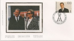 FDC Soie - Timbre COB N° 2576  - Roi Albert II Et Reine Paola - 1991-2000
