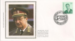 FDC Soie - Timbre COB N° 2551  - Roi Albert II - 1991-2000