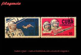 USADOS. CUBA. 1965-05 VUELO DE LA NAVE ESPACIAL VOSJOD II - Used Stamps