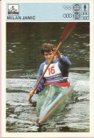 SPORT CARD No 110 - Kayak - Milan Janić, Yugoslavia, 1981., Svijet Sporta, 10 X 15 Cm - Aviron