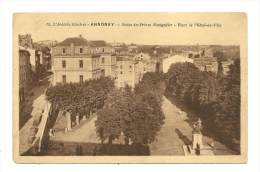 Cp, 07, Annonay, Statue Des Frères Montgolfier, Place De L´Hôtel De Ville, écrite - Annonay