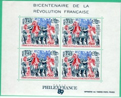 REV-L12 - TAAF Bloc 1 + PA 107 Neufs** Bicentenaire De La Révolution Française - Hojas Bloque