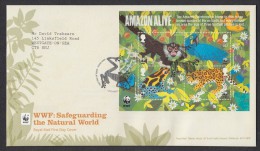Royal Mail First Day Cover - WWF: Safeguarding The Natural World Miniature Sheet  - AMAZON ALIVE - 2011-2020 Decimale Uitgaven