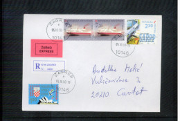 Kroatien / Croatia 2000 Sydney Paraolympic Games Tax Stamp On The Registered Cover Scarce - Verano 2000: Sydney - Paralympic