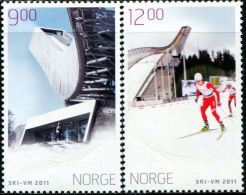 NE3860 Norway 2011 World Ski Championships 2v MNH - Ongebruikt