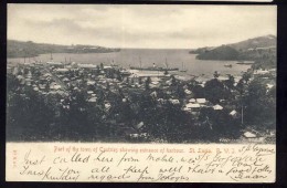 AK     Antilles   SAINT LUCIA     Part Of The Town Of Castries Showing Entrance Of Harbour  1906 - Saint Lucia