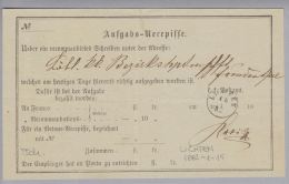 Heimat Tschechien Lichten 1882-01-15 (Lichnovu Bruntälu) Aufgabeschein) - ...-1918 Prephilately