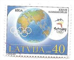 (!) Latvia / Lettonia / Lettland – OLIMPIC GAMES SIDNEY 2000 GLOBUSS Used Stamp (0) - Verano 2000: Sydney