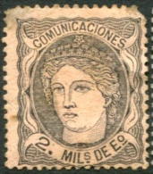 Edifil 103, 2 Milésimas De 1870, 3 Ejemplares De Diferente Tono De Color - Used Stamps