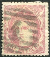 Edifil 105, 10 Milésimas De 1870 Usado - Oblitérés