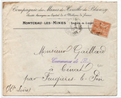 1901 - ENVELOPPE COMMERCIALE De MONTCEAU LES MINES (SAONE ET LOIRE) Avec MOUCHON PERFORE - Lettres & Documents