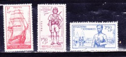 NOUVELLE CALÉDONIE N° 190/192  DÉFENSE DE L´EMPIRE NEUF AVEC CHARNIÈRE PROPRE - Unused Stamps