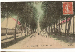 @] CPA SEZANNE CARTE ANIMEE . CARTE TOILEE  51 MARNE - Sezanne