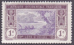 Cote D'Ivoire - N°  41 * La Lagune Ebrié 1ct Brun Lias Et Violet - Ungebraucht