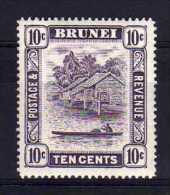 Brunei - 1947 - 10 Cents Definitive (Watermark Multiple Script CA, Perf 14) - MH - Brunei (...-1984)