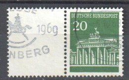 Germany BRD 1968  Zusammendruck Mi.⅔ KZ 7 Gestempelt / Used - Se-Tenant