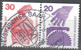 Germany BRD 1974  Zusammendruck Mi. W 55 Gestempelt / Used - Se-Tenant