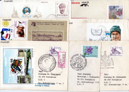 POLEN Lot 7 Einschreibe Briefe Reko Registerd Letters 1975 - 1989  (B041) - Sonstige & Ohne Zuordnung