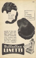 # BRILLANTINA LINETTI, ITALY 1950s Advert Pubblicità Publicitè Reklame Hair Fixer Fixateur Cheveux Fijador Haar - Zonder Classificatie