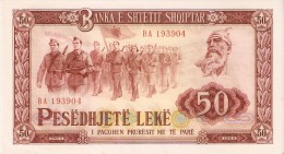 BILLETE DE ALBANIA DE 50 LEKE DEL AÑO 1964  (BANKNOTE)  RARO - Albanie