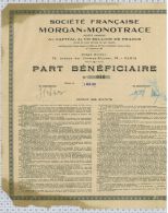 Fabrication De Motocyclettes Morgan-Monotrace, Tirage De 500 Parts Bénéficiaires, Tres Rare! - Automobilismo