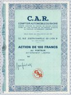 Comptoir Automobile Du Rhone, CAR à Lyon, (Blanquette) - Automobilismo