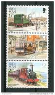 1991 Isola Di Man Treni Railways Trains Tram Set MNH**B201 - Tram