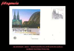 EUROPA. ALEMANIA. ENTEROS POSTALES. SOBRE ENTERO POSTAL 2003. FERIA FILATÉLICA & DE TARJETAS TELEFÓNICAS EN KÖLN - Enveloppes - Neuves