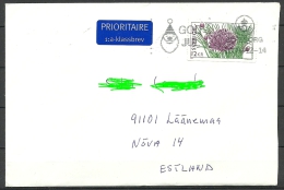 SCHWEDEN Sverige 2013 Air Mail Cover To Estland Estonia Estonie Blumen Flower - Lettres & Documents