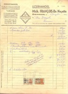 Factuur Facture Brief Lettre  - IJzerhandel Mich. Francois - De Noyette - Scheldewindeke 1953 - 1950 - ...