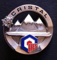 INSIGNE - CRISTAL - SKI FFES - SKI ECOLE INTERNATIONAL - Diamètre 36 Mm - Winter Sports