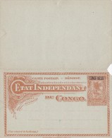 A27 - Entier Postal Du  Congo Old Unused Double Postcard Postal Stationery... - Interi Postali