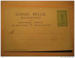 CONGO BELGE 5c Palm Postal Stationery Card BELGIAN Belgisch Kongo Belgium Africa - Entiers Postaux