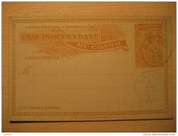 Etat Independant 15c Matadi Cancel 18?? Palm Postal Stationery Card BELGIAN CONGO Belgium Africa - Entiers Postaux