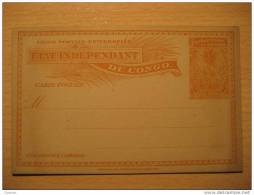 Etat Independant 15c Palm Postal Stationery Card BELGIAN CONGO Belgium Africa - Entiers Postaux