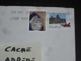 LETTRE CANADA AVEC YT 1446 ET 1314 - CHATEAU FRONTENAC QUEBEC - NOEL SCULPTURE BASILIQUE SAINTE ANNE DE BEAUPRE - - Cartas & Documentos