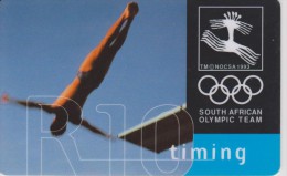 TELECARTE AFRIQUE DU SUD : SOUTH AFRICAN OLYMPIC TEAM ( PLONGEON ) - Olympische Spiele