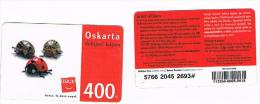 REPUBBLICA CECA (CZECH REPUBLIC) - OSKAR GSM RECHARGE  -  LADYBIRDS - USATA  -  RIF. 3228 - Lieveheersbeestjes