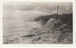 Seaside Oregon, Storm & High Tide Waves, C1910s Vintage Real Photo Postcard - Otros & Sin Clasificación