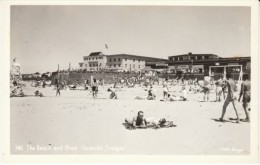 Seaside Oregon, Beach Scene, Sun Bathers, Promenade & Acquarium, C1940s/50s Vintage Real Photo Postcard - Otros & Sin Clasificación