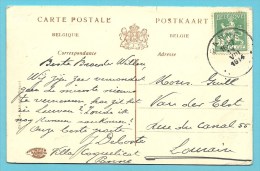 110 Op Kaart Met Stempel PANNE Op 19/08/1914 (Offensief W.O.I.) - Zona Non Occupata