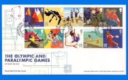 GB 2011-0006, Olympic & Paralympic Games London (2012) (5th Issue) FDC, Rugby Warks SHS - 2011-2020 Decimal Issues