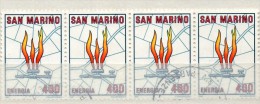 1981  SAN MARINO  ENERGIA L. 400 X 4  Usati - Gebruikt